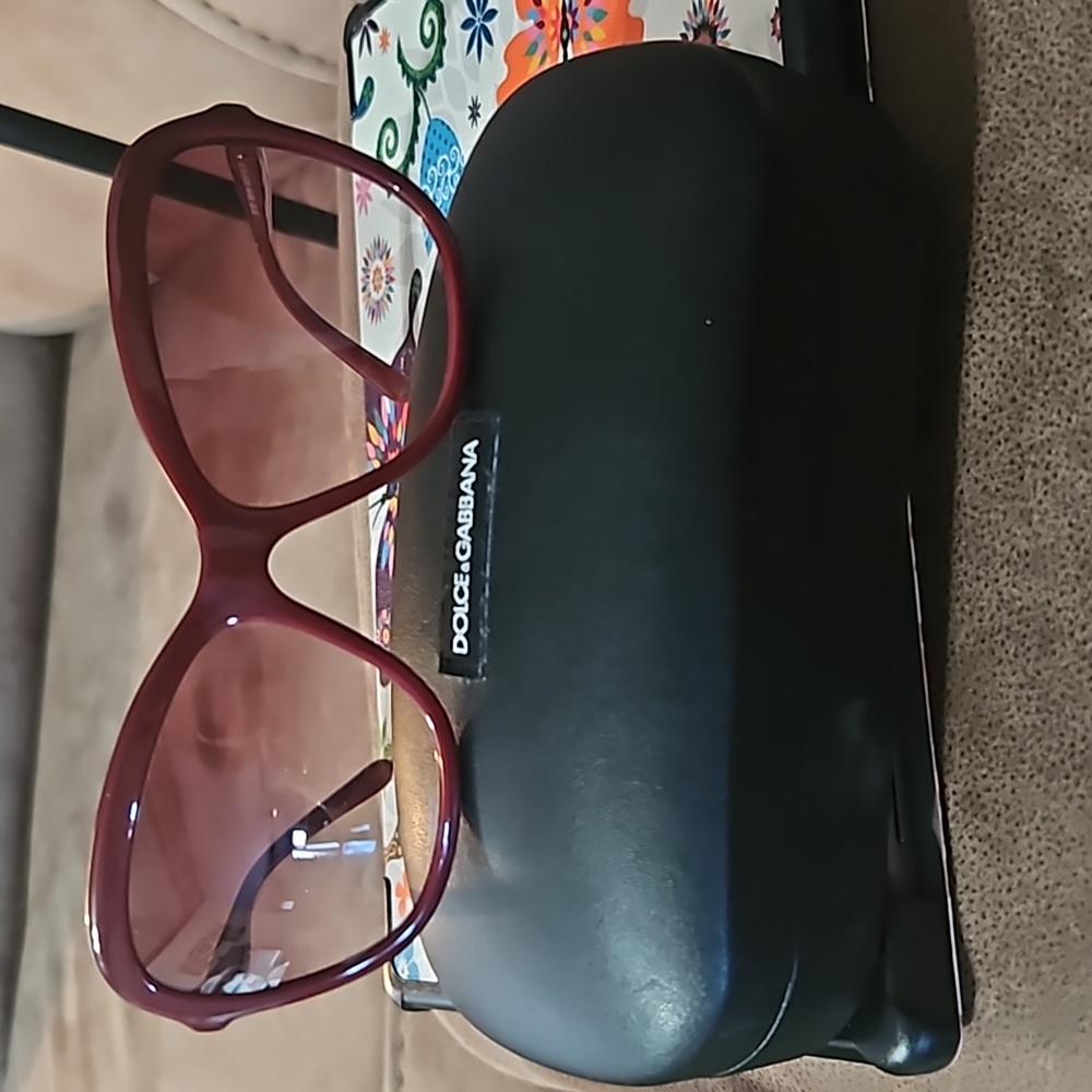 Dolce & Gabbana Women's Red Sunglasses and case